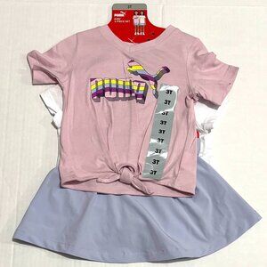 NWT Puma Kids' 3-piece Active Skort Set